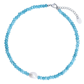 Colar de Pérolas Jade Blossom