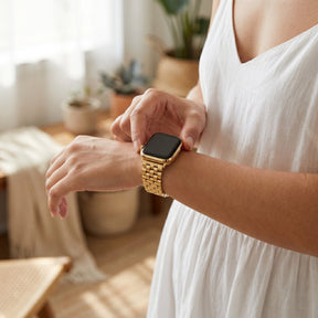Pulseira Luxuosa Golden Chic para Apple Watch