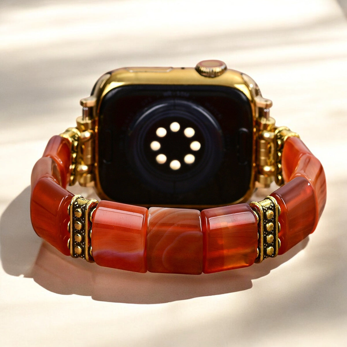 Pulseira de Apple Watch de Agata Flamejante Serena