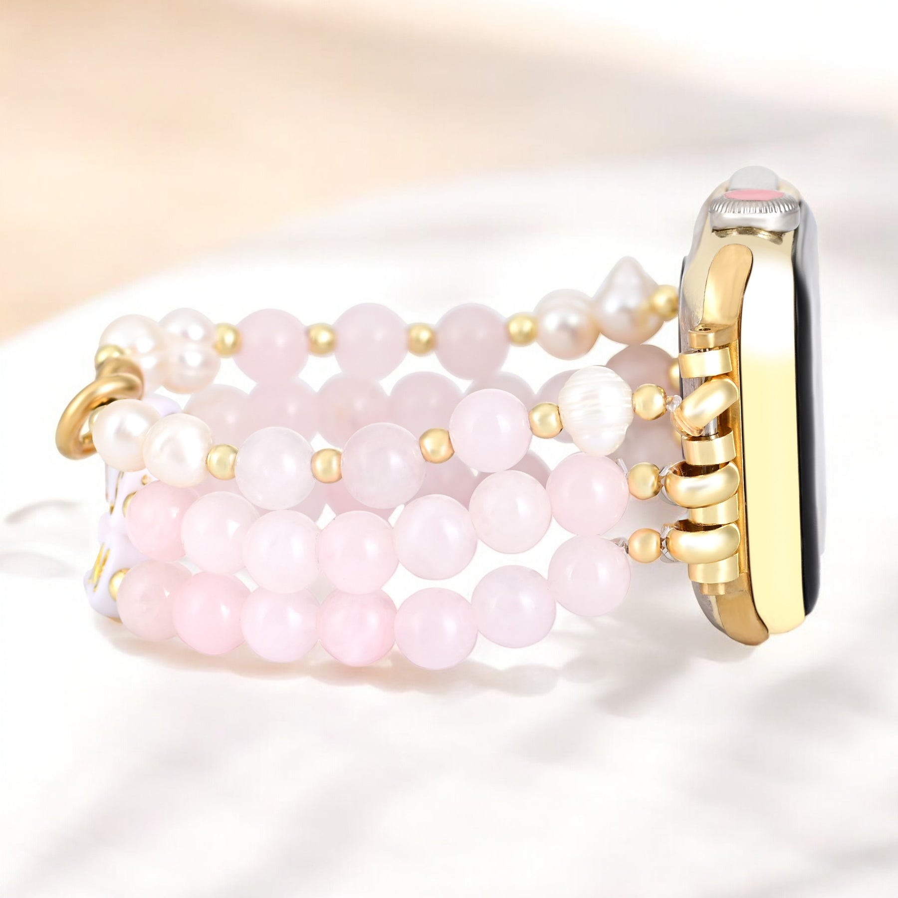 Pulseira Elástica Boss Mom Rose Quartz para Apple Watch