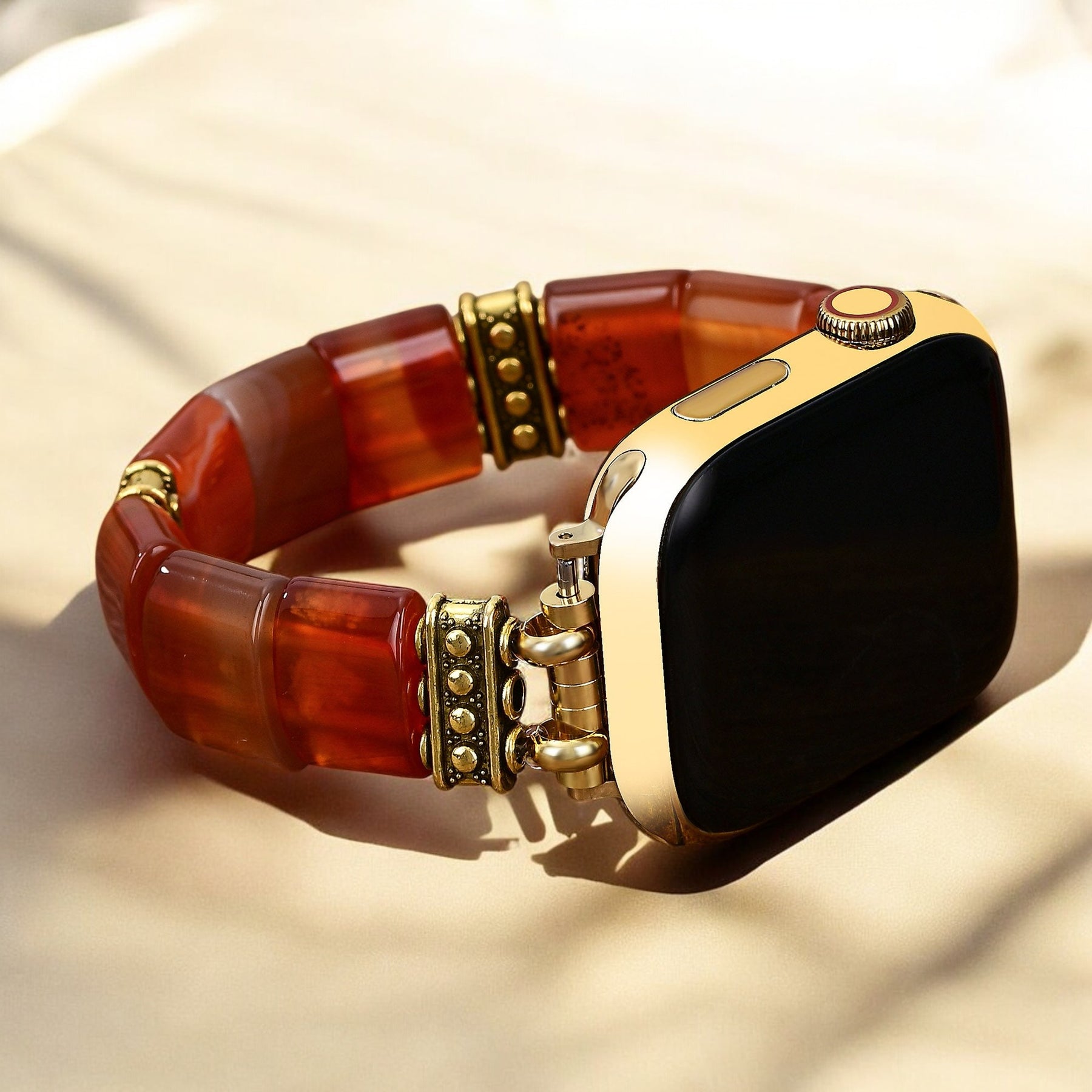 Pulseira Elástica Serene Flame Agate para Apple Watch