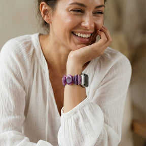 Pulseira elástica de ágata Mystic Plum para Apple Watch