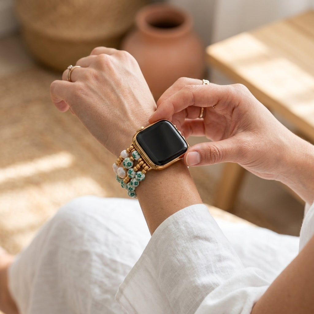 Pulseira para Apple Watch Porcelain Garden Bosque Esmeralda