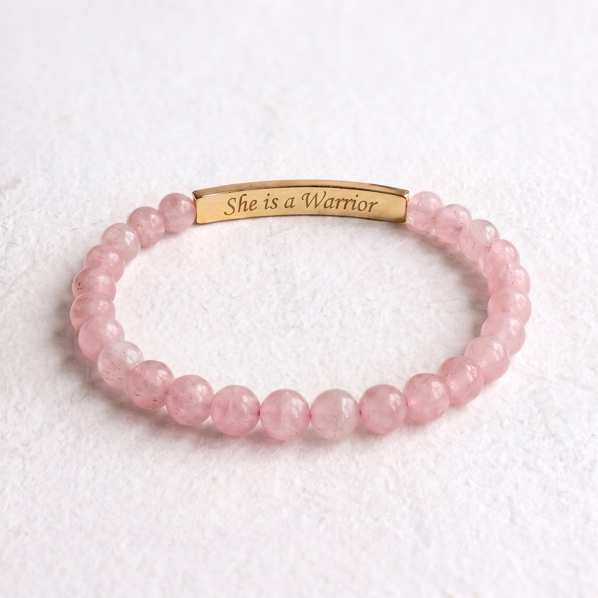 Pulseira do Mês de Conscientização sobre o Câncer de Mama - Ela é uma Guerreira