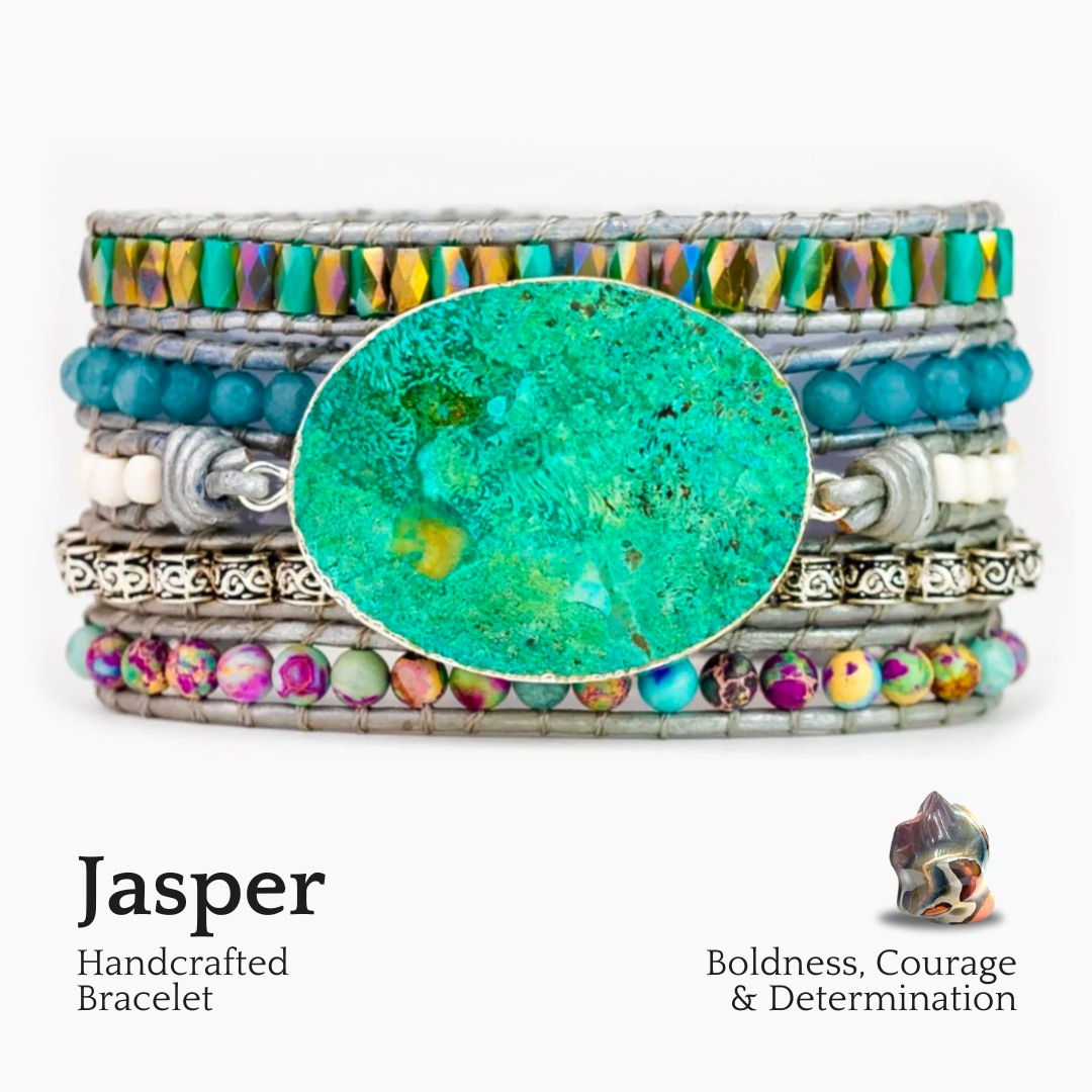 Pulseira Envoltório de Proteção Ocean Jasper