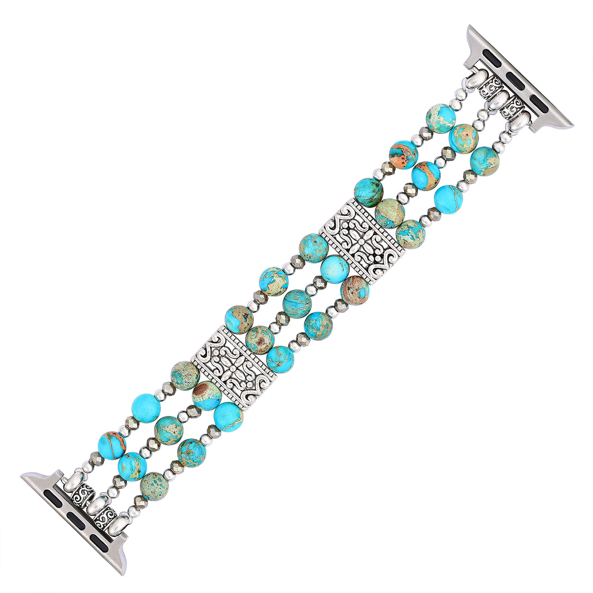 Pulseira Artisanal Turquoise Spirit Stretch para Apple Watch