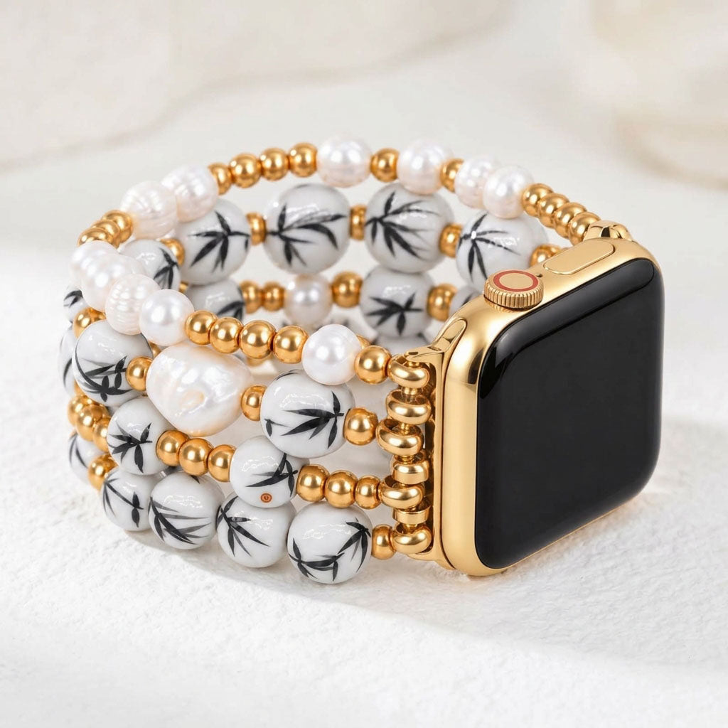 Pulseira para Apple Watch Porcelain Garden Névoa de Bambu