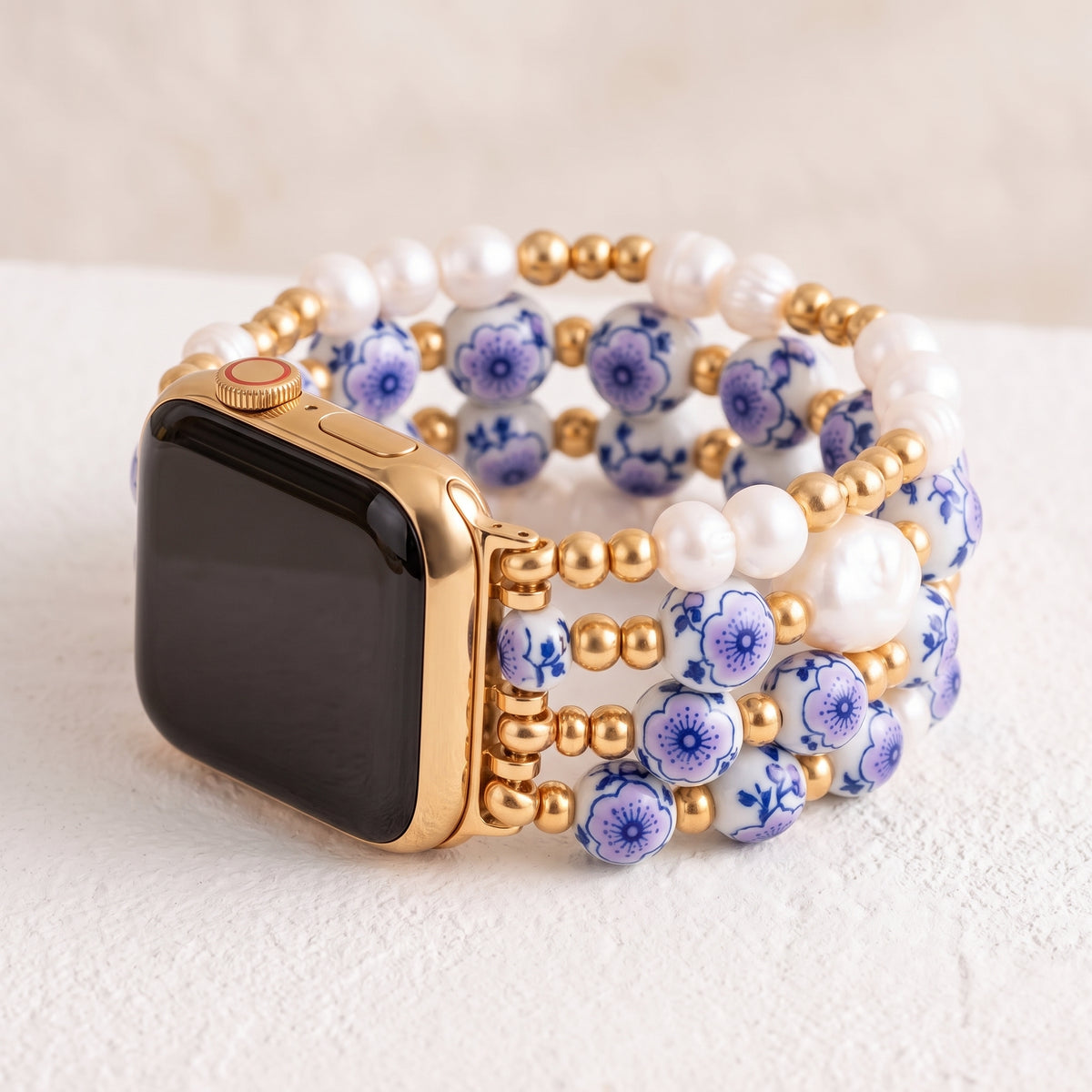 Pulseira para Apple Watch Porcelain Garden Florescer de Lavanda