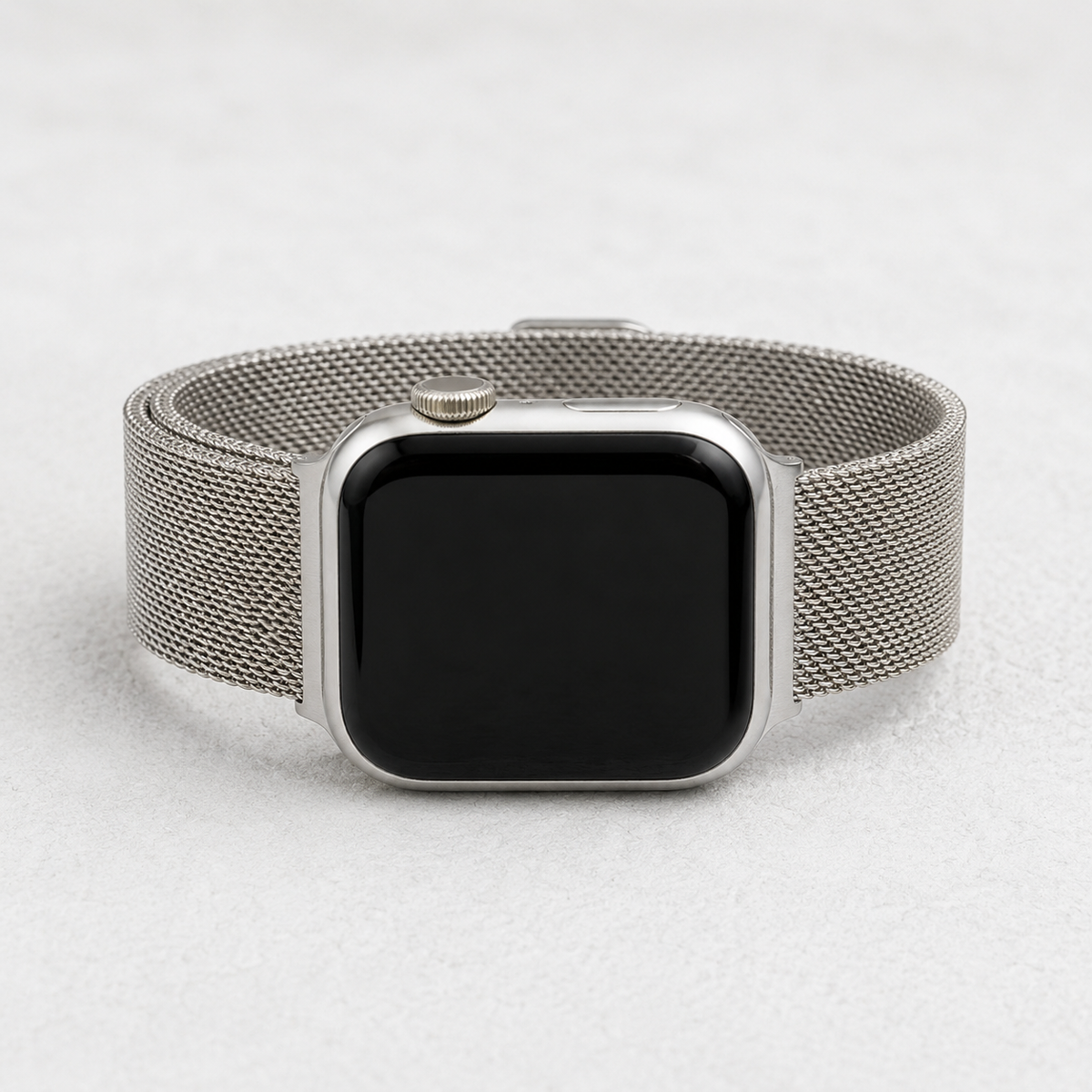 Pulseira de luxo Apple Watch em aço platina