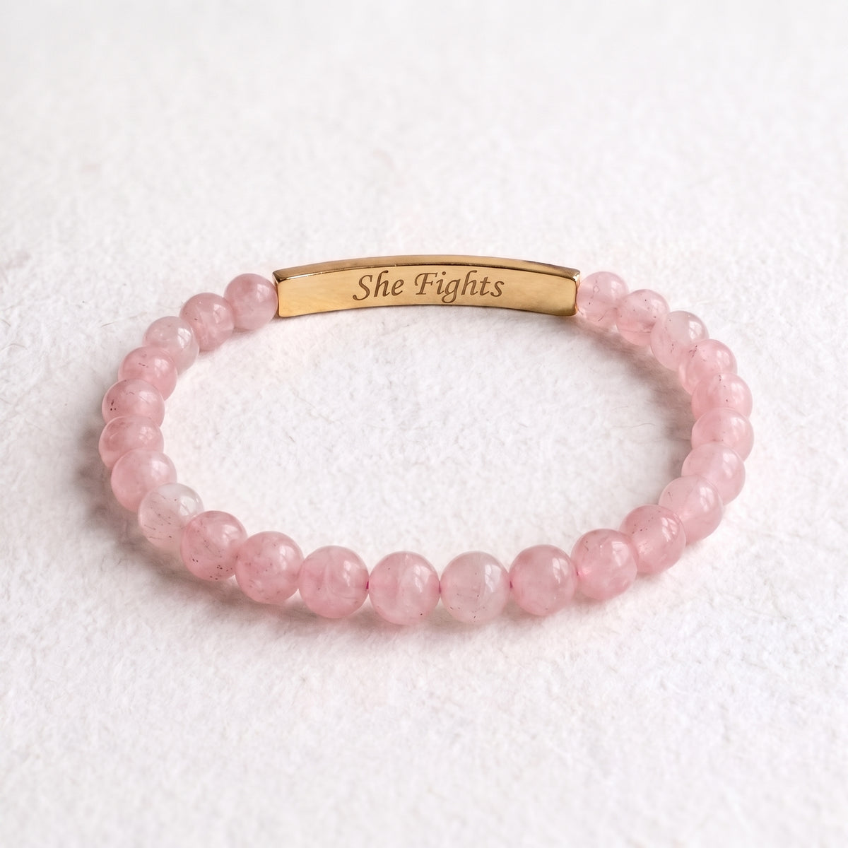 Pulseira do Mês de Conscientização sobre o Câncer de Mama - Ela Luta