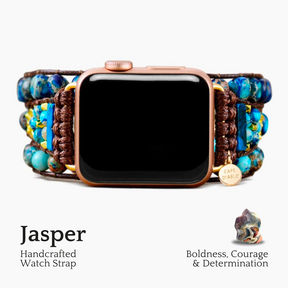 Graciosa pulseira para Apple Watch em jaspe azul