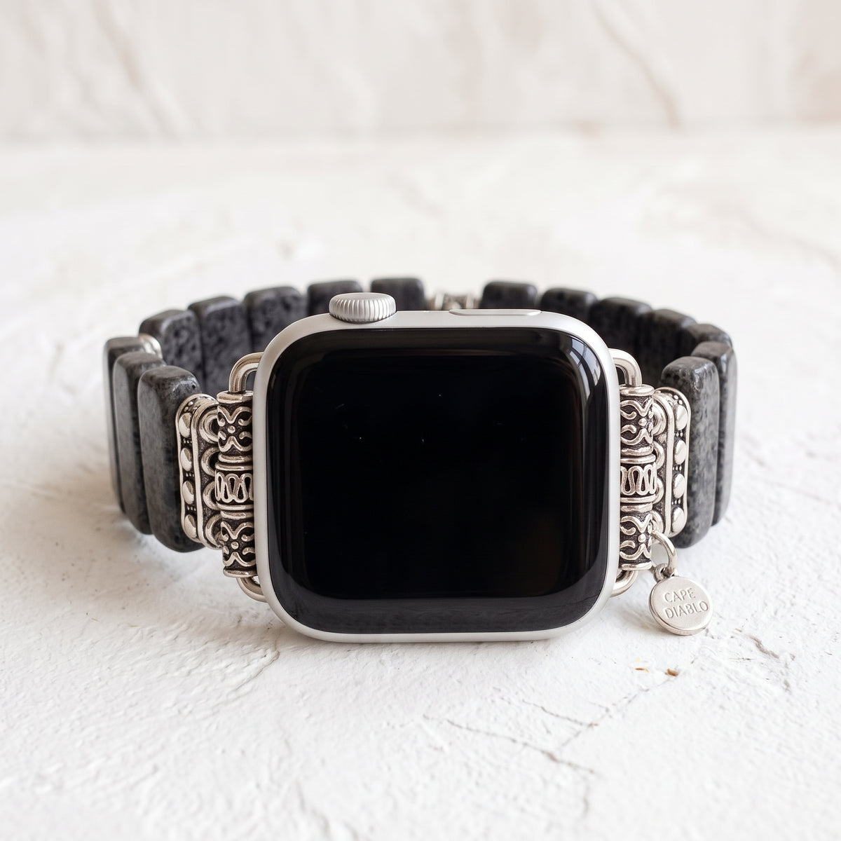 Pulseira elástica para Apple Watch em jaspe meia-noite