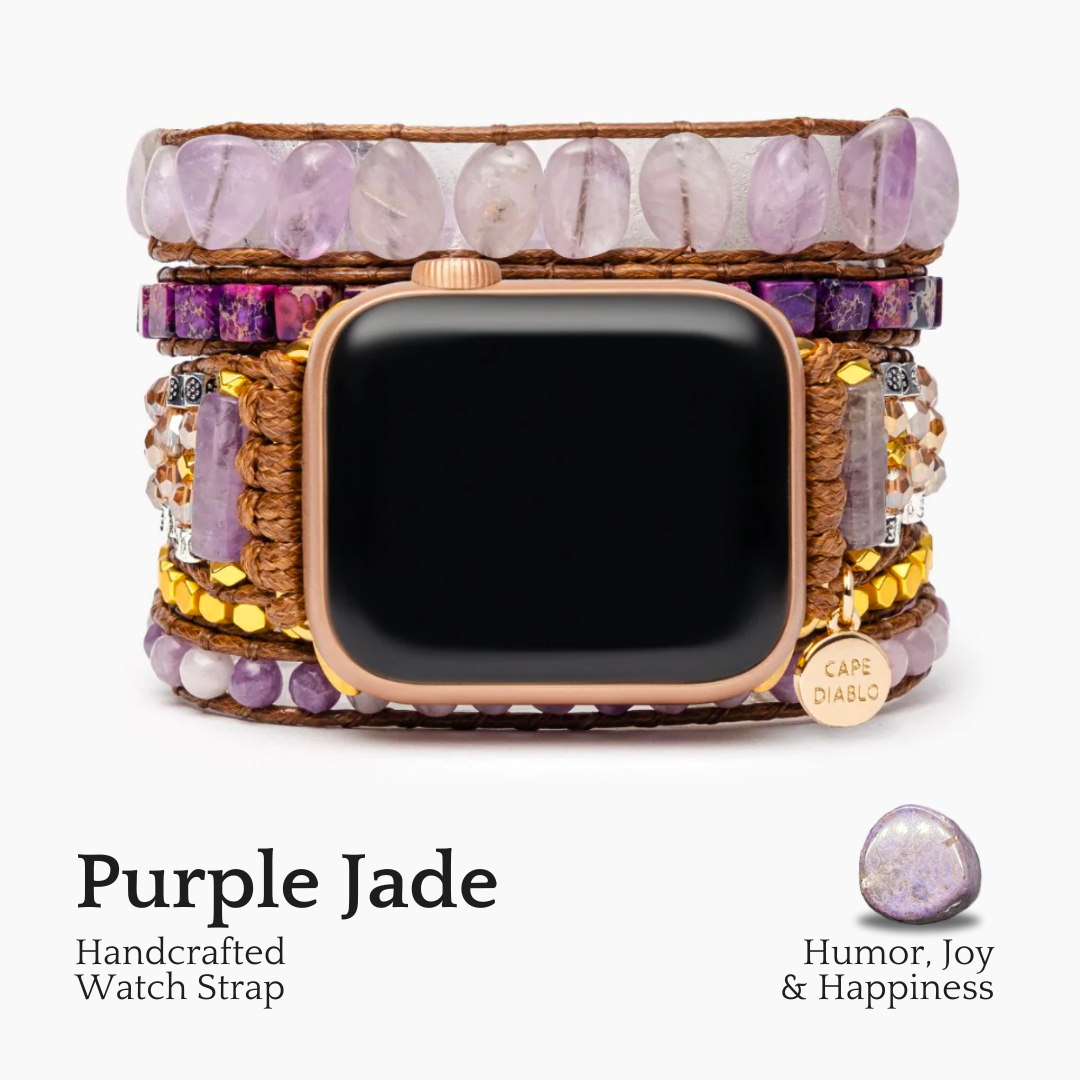 Pulseira Mágica de Jade Roxo para Apple Watch