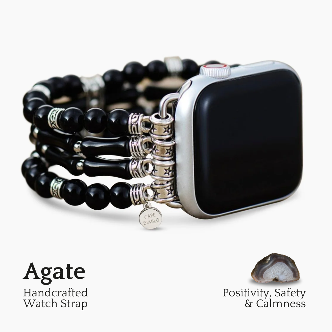 Pulseira elástica de ágata luar para Apple Watch