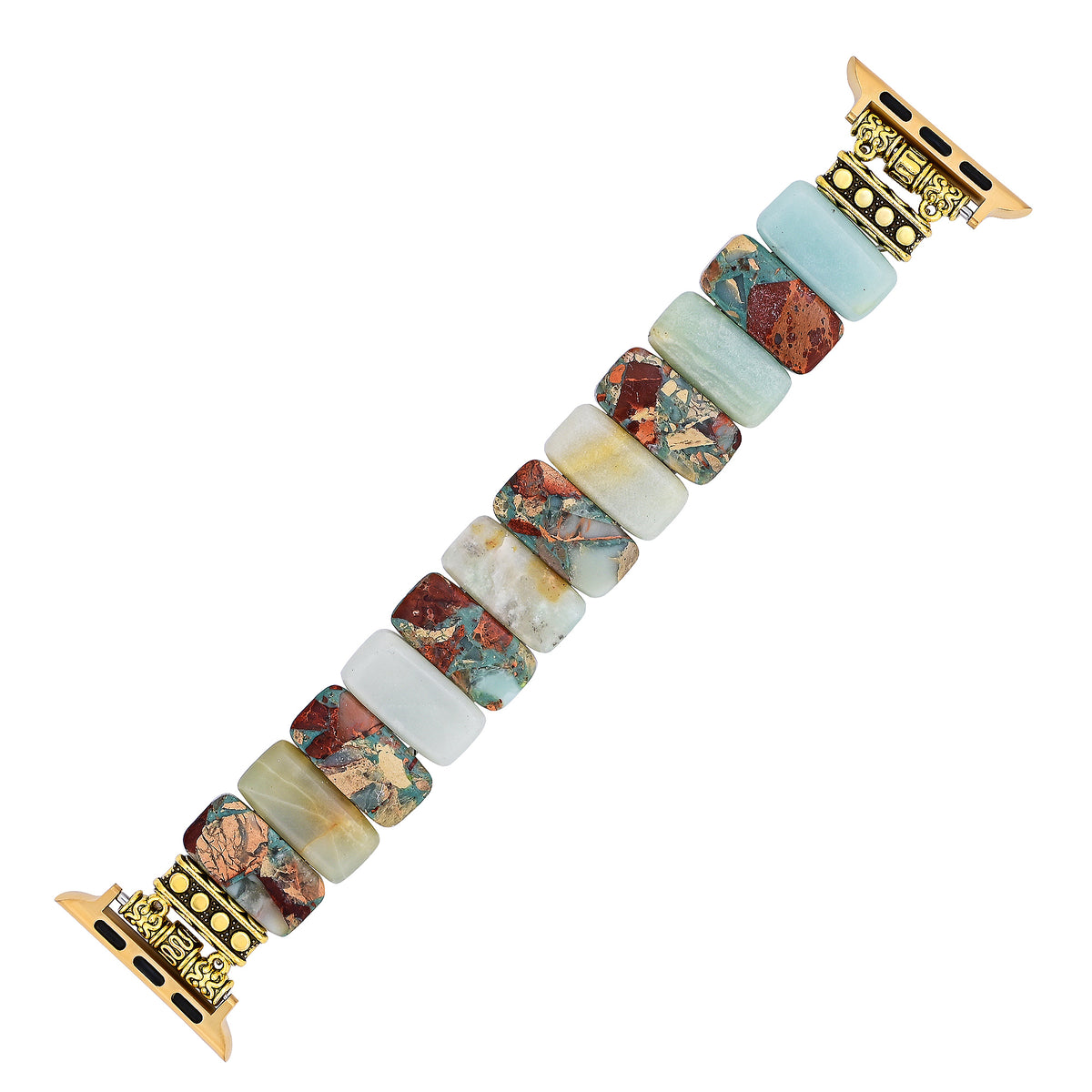 Pulseira elástica de amazonita da Terra para Apple Watch