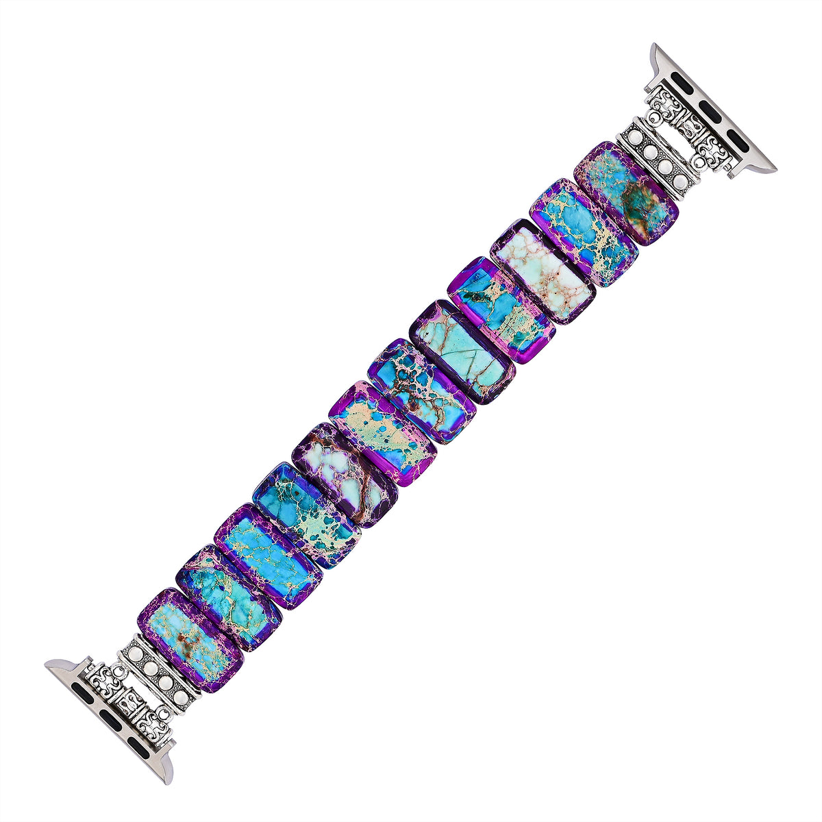 Pulseira elástica Majestic Tibetan Jasper para Apple Watch