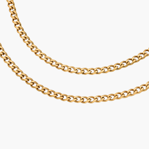 Corrente Cubana (Ouro) 4mm