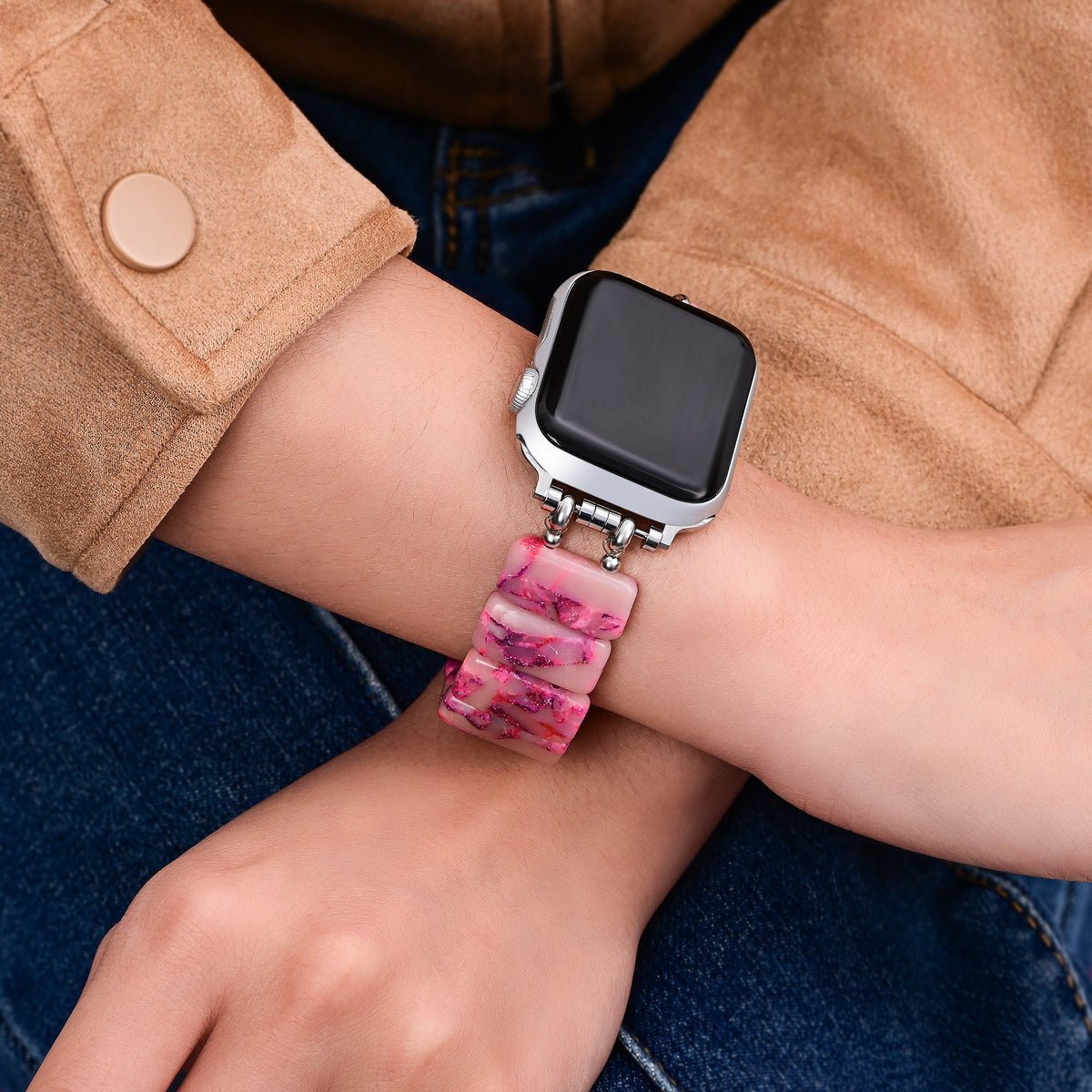Pulseira Elástica Rose Marble para Apple Watch