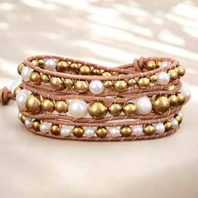 Pulseira Envolvente de Pérolas Bliss