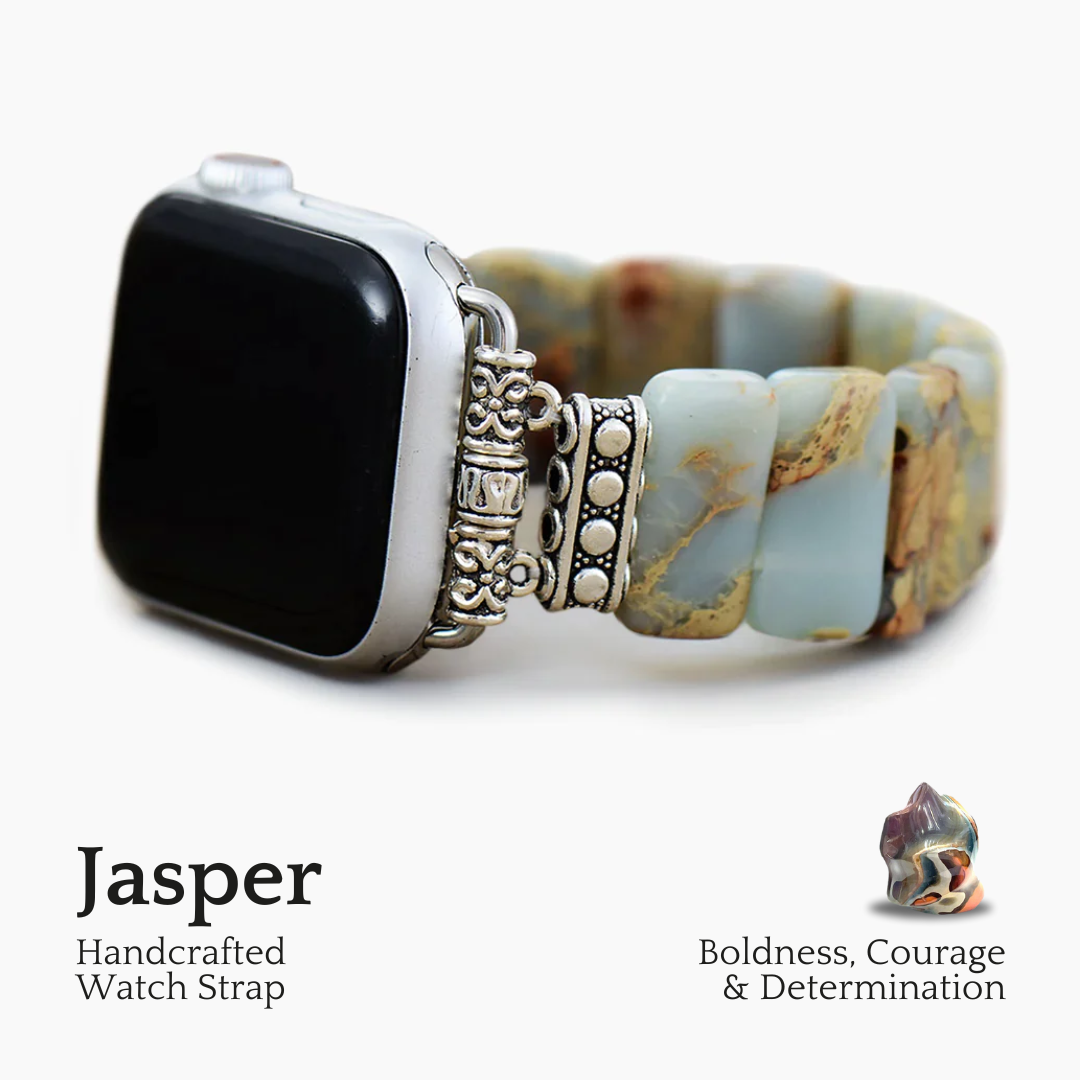 Pulseira elástica de jaspe tibetano Earth para Apple Watch