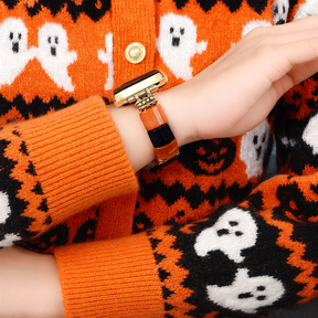 Pulseira Haunted Stripes Halloween para Apple Watch