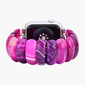 Pulseira de Apple Watch de Agata Orquídea Radiante