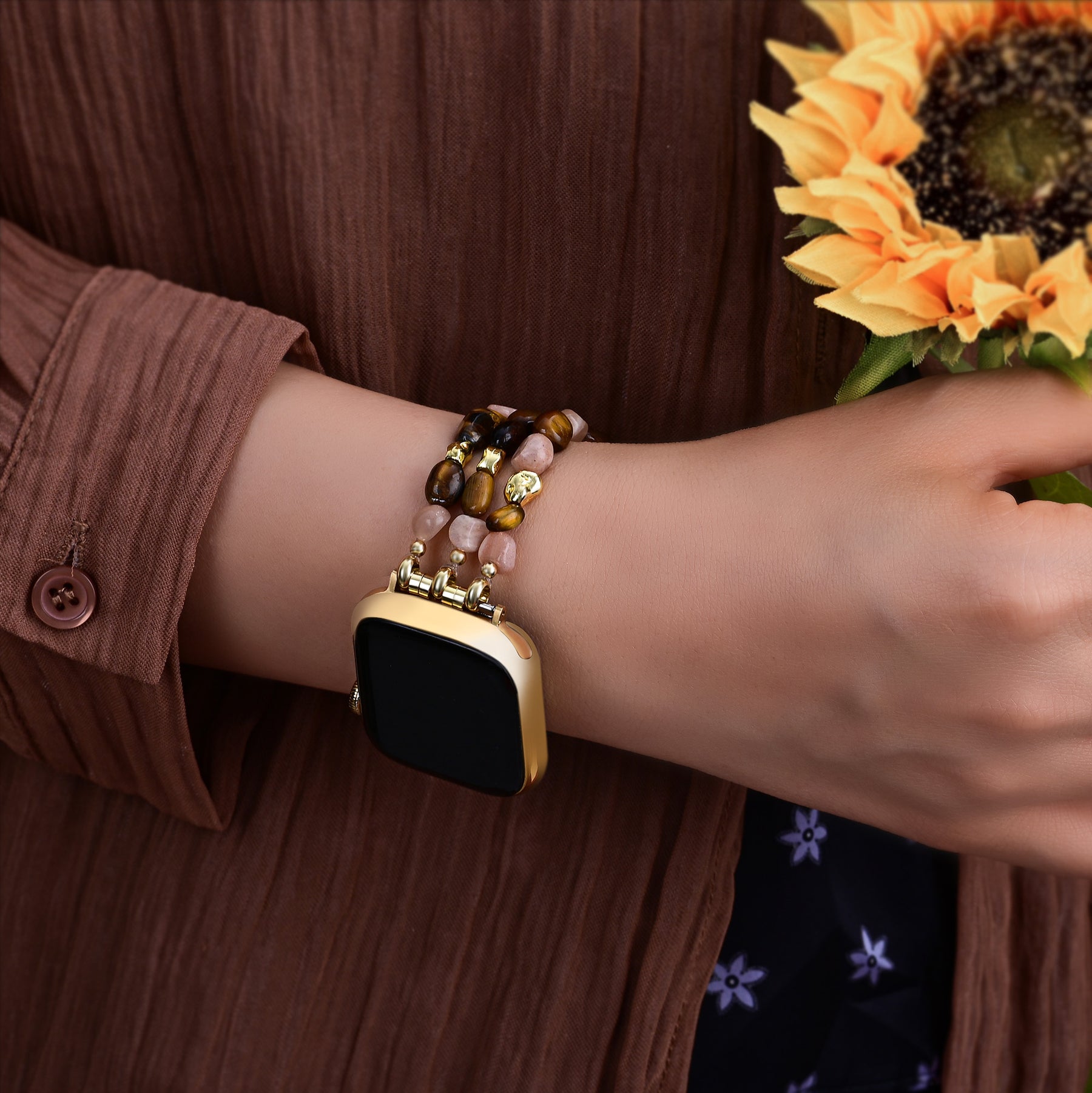 Pulseira Golden Glowcore Stretch para Apple Watch
