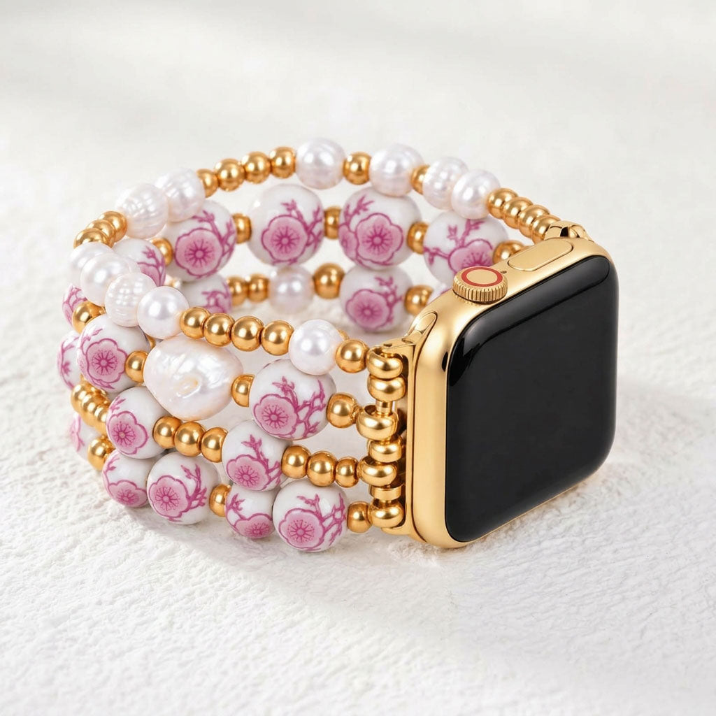 Pulseira para Apple Watch Porcelain Garden Flor de Cerejeira