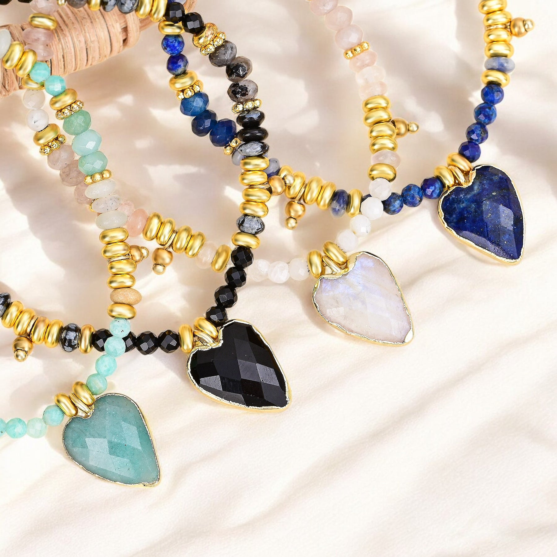 Pulseira de Encanto de Amor em Amazonita