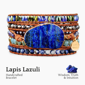 Pulseira Wrap Blue Ocean Lapis Lazuli