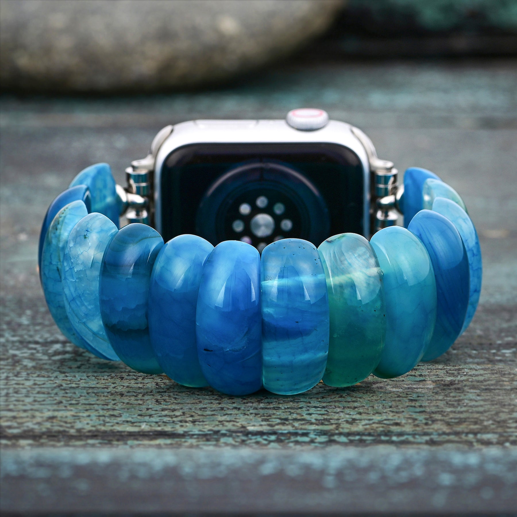 Pulseira de Apple Watch Ocean Essence Agate Stretch