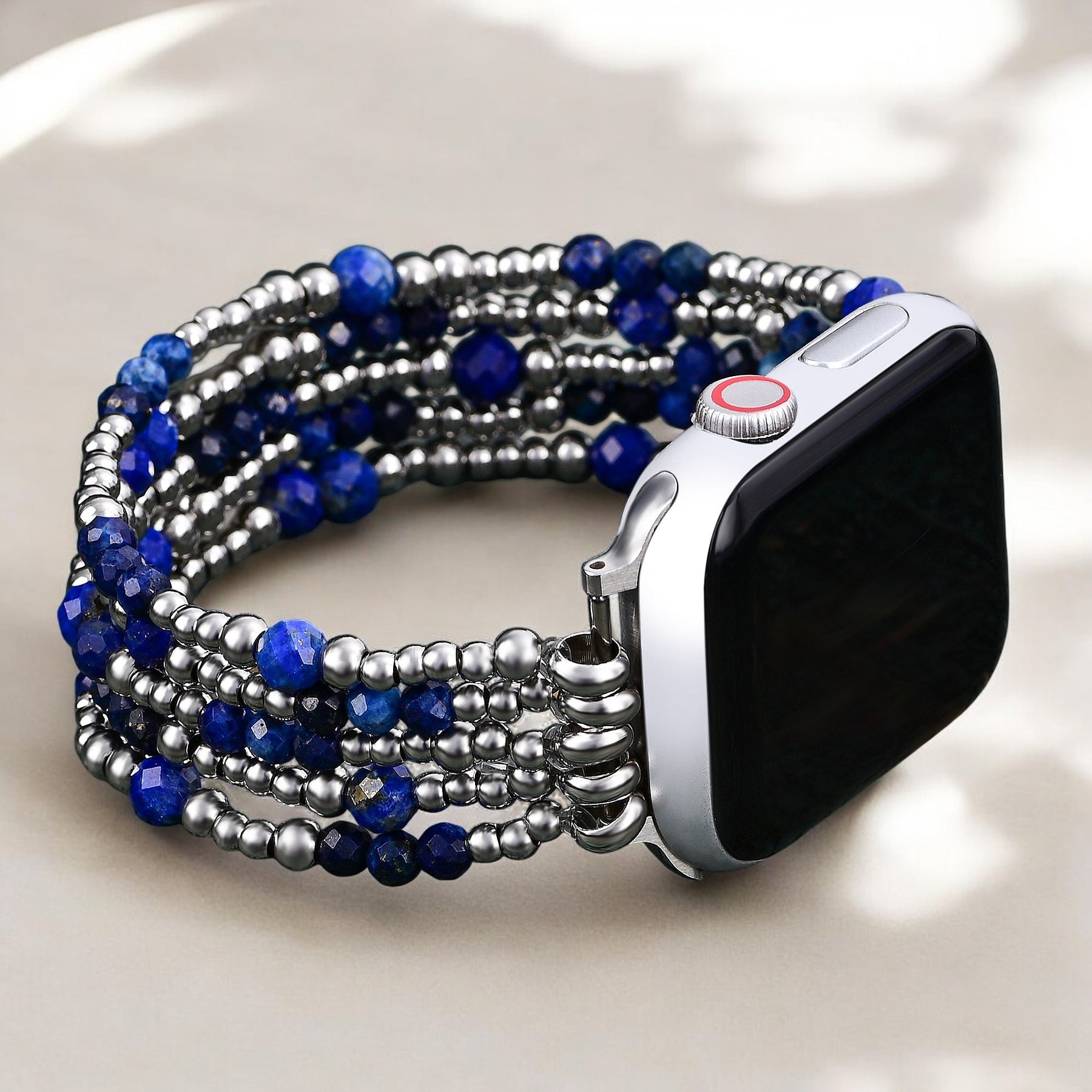 Pulseira Elástica Prateada Azure Serenity para Apple Watch