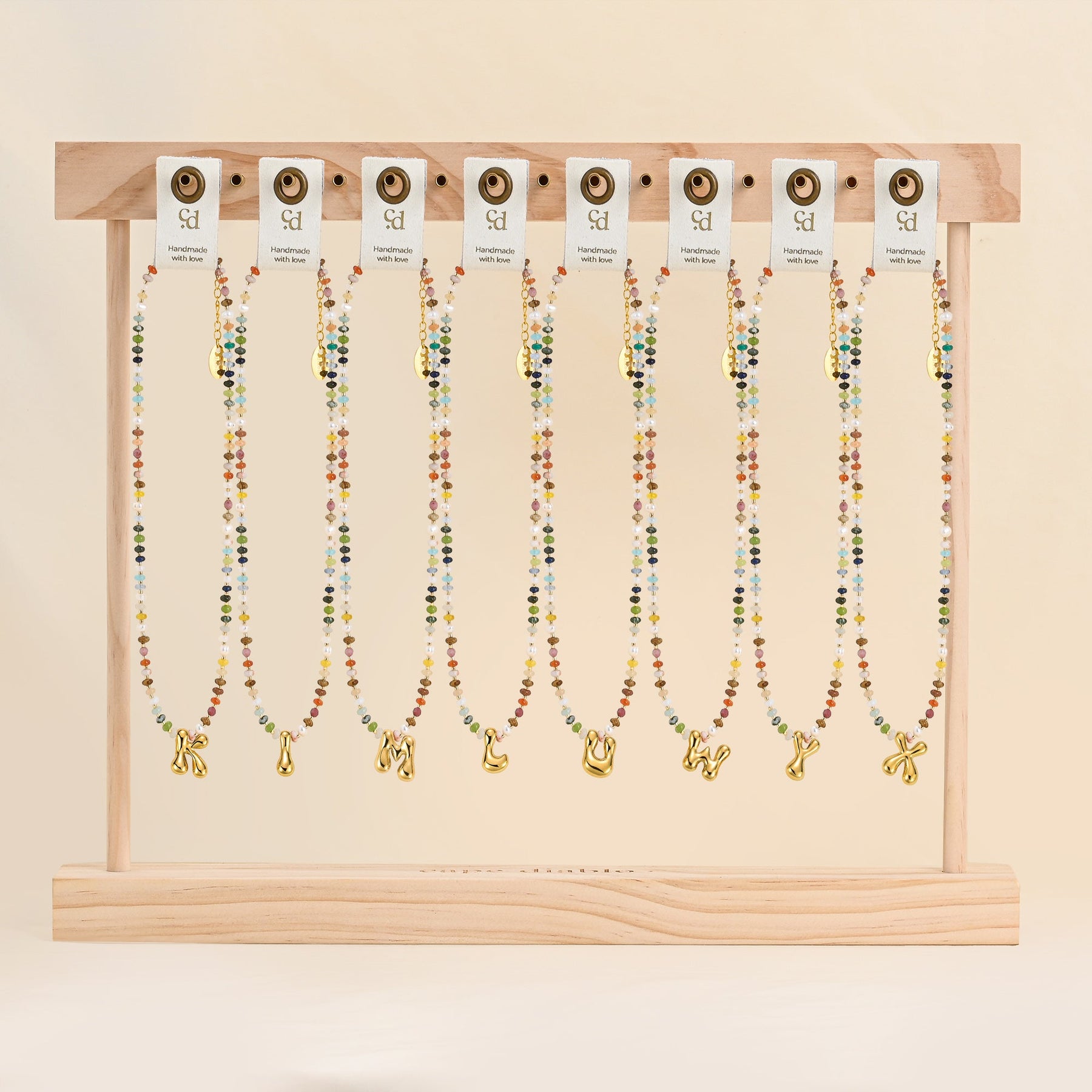 Colar de Letras Bolha Multicoloridas