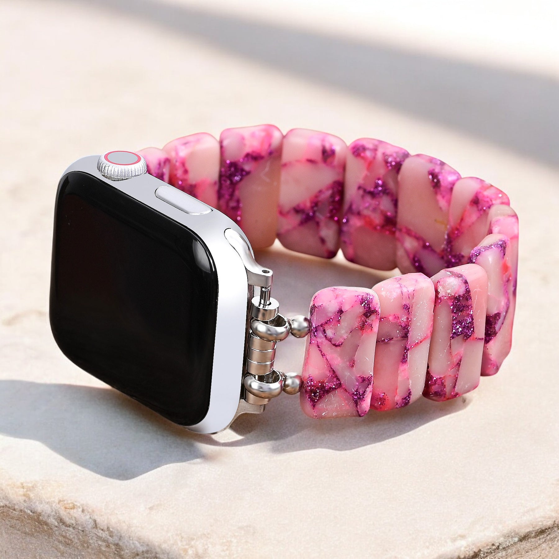 Pulseira Elástica Rose Marble para Apple Watch