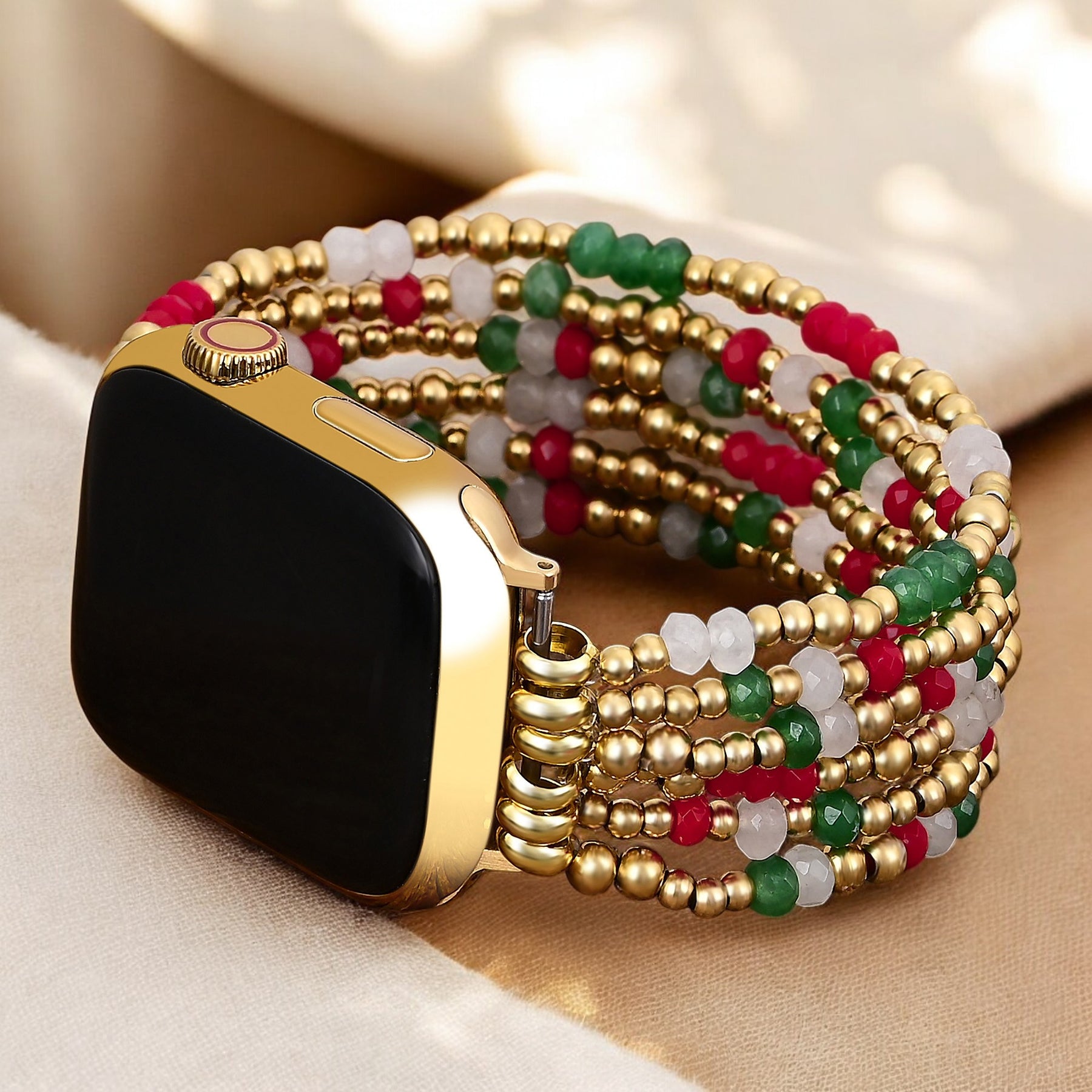 Pulseira Elástica Golden Holly Cheer para Apple Watch