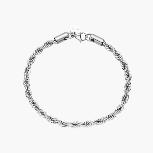 Pulseira de Corda (Prata) 5mm