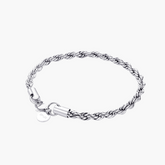 Pulseira de Corda (Prata) 5mm