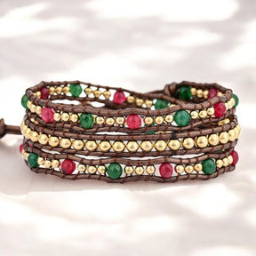 Pulseira Envolvente Coração Feliz Natal