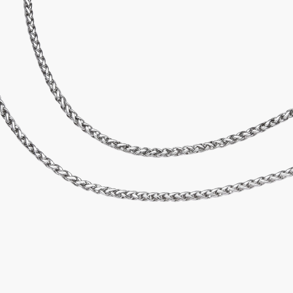 Corrente de Trigo (Prata) 3mm