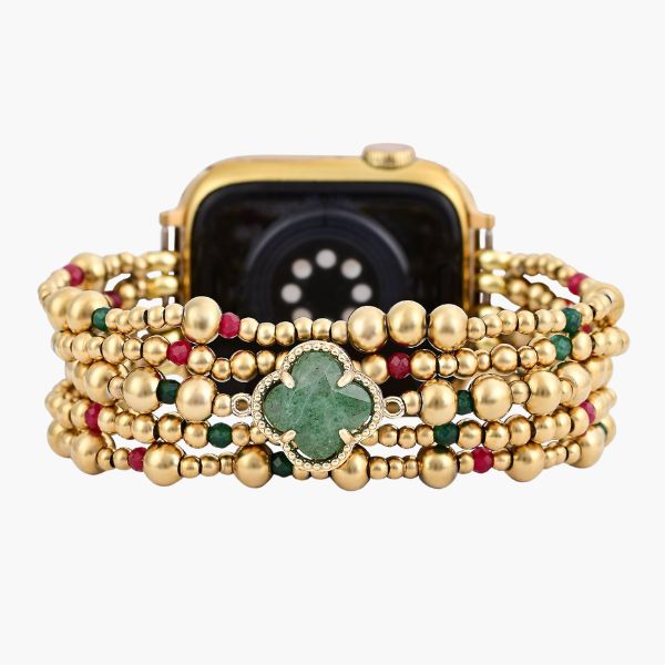 Pulseira elástica dourada Merry Clover Apple Watch