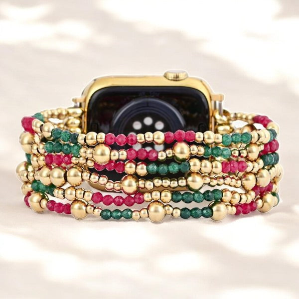 Pulseira Christmas Glow Stretch para Apple Watch