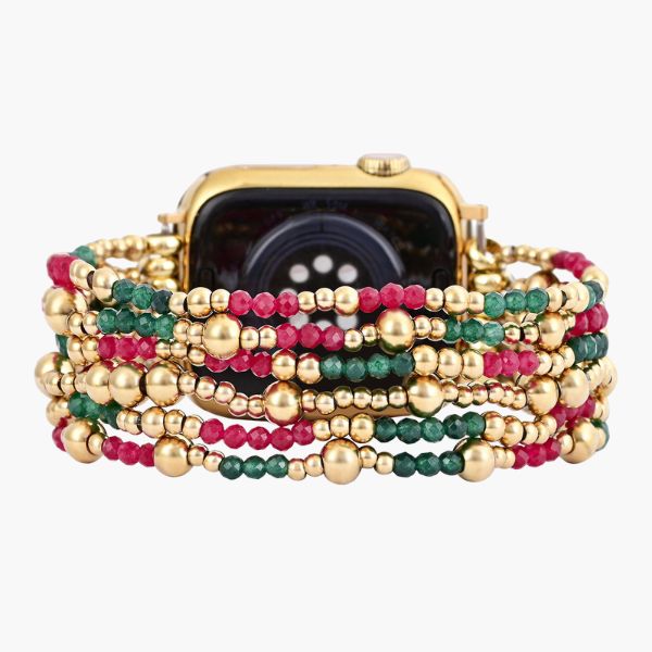 Pulseira elástica Apple Watch com brilho de Natal