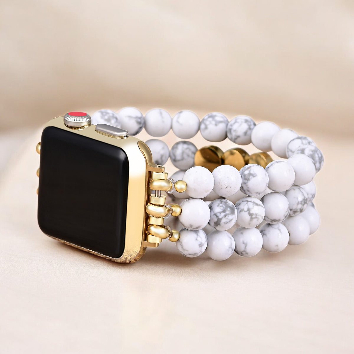 Pulseira Howlite Peace Inspiration para Apple Watch