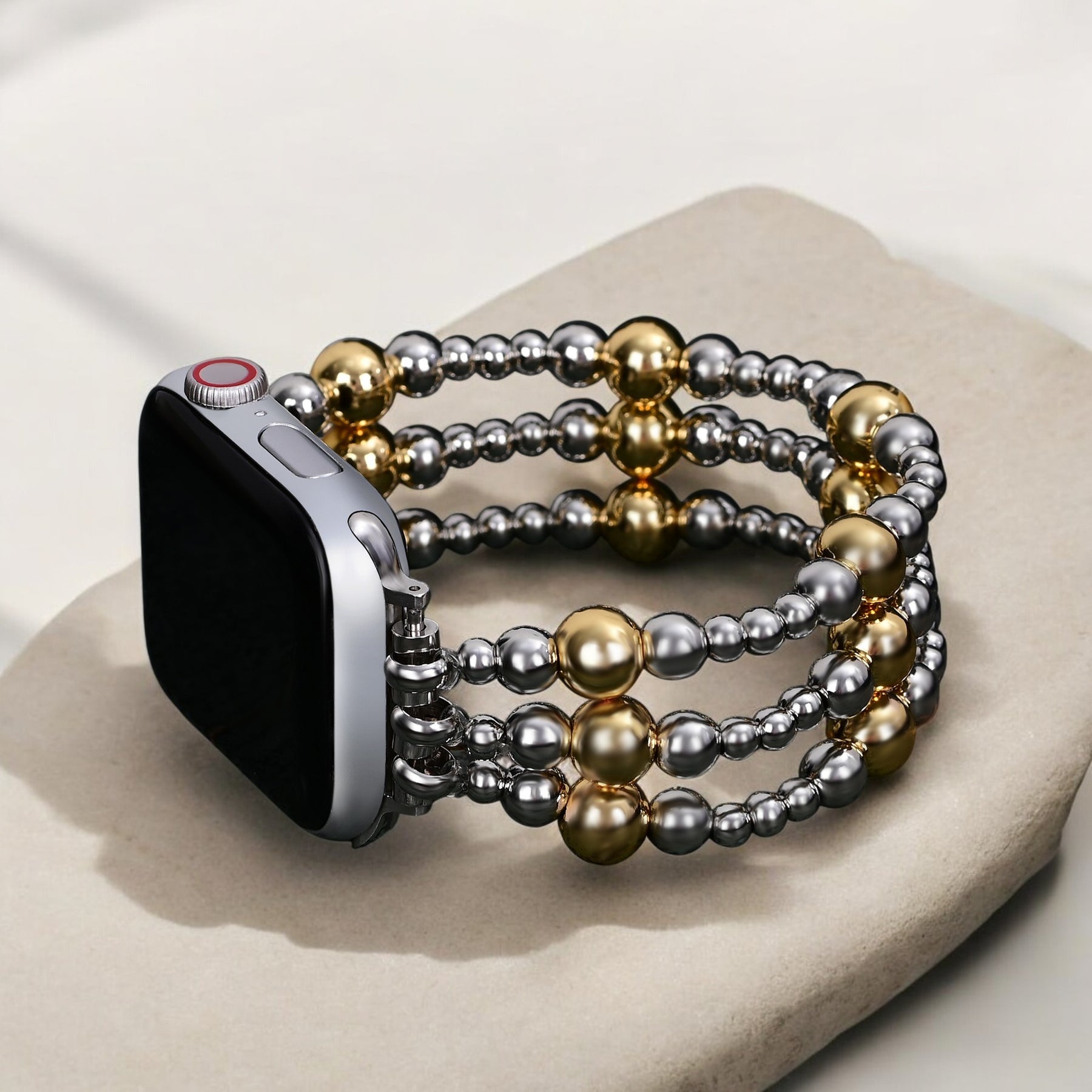 Pulseira Silver Ember Stretch para Apple Watch