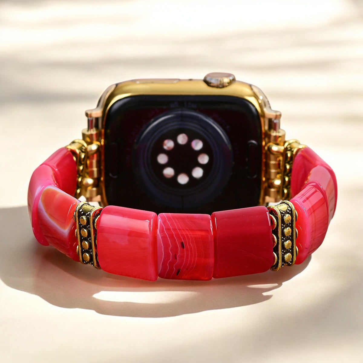 Pulseira de Apple Watch de Agata Essência Ruby