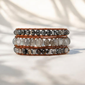 Pulseira Artesanal de Labradorita Envolvente