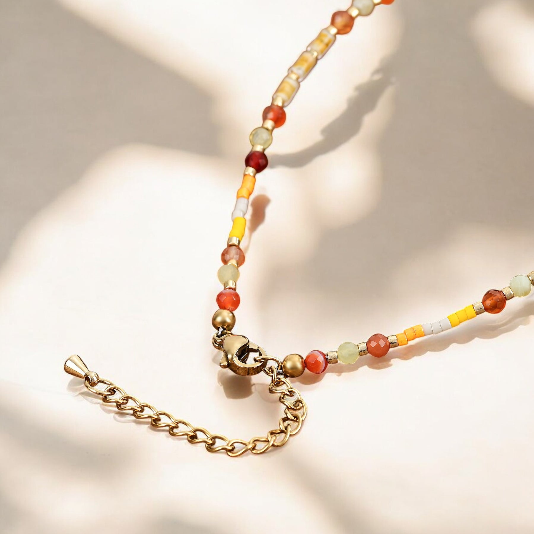 Pulseira de tornozelo de ágata brilho do sol