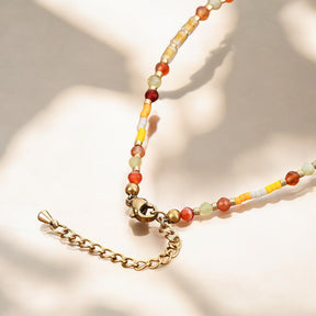 Pulseira de tornozelo de ágata brilho do sol