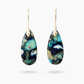 Brincos pendentes Oceanic Gleam Jasper