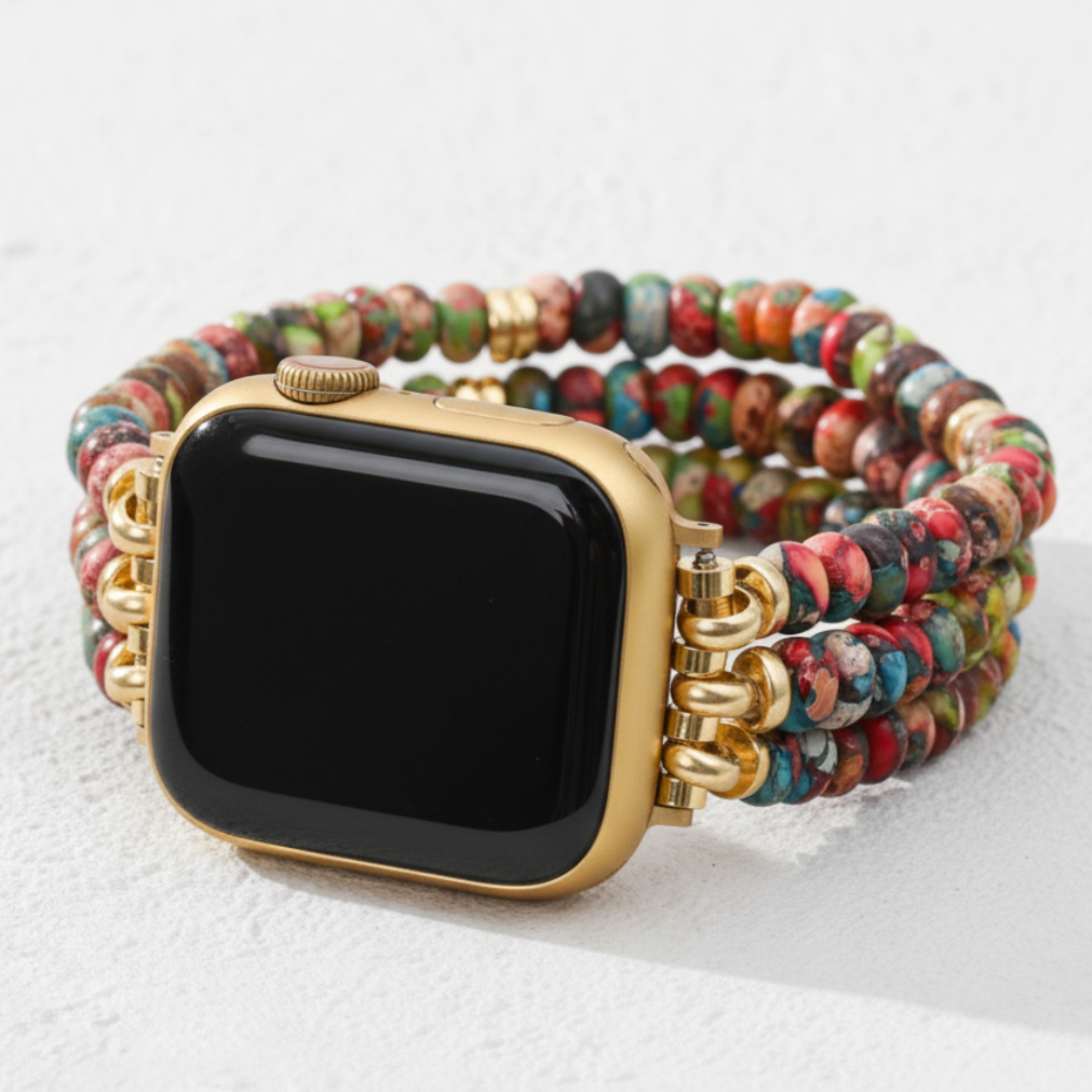 Pulseira Elástica Boho Caleidoscópio para Apple Watch